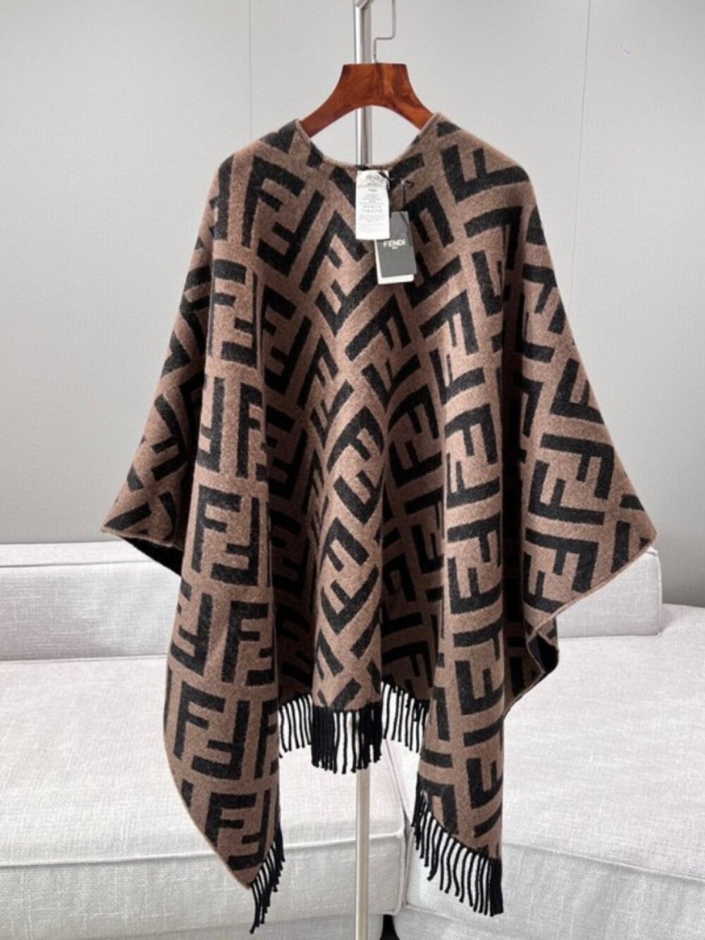 Fendi Reversible Wool-Blend Cape